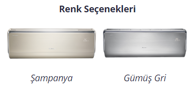 Gree U-Crown Klima Renk Seçenekleri